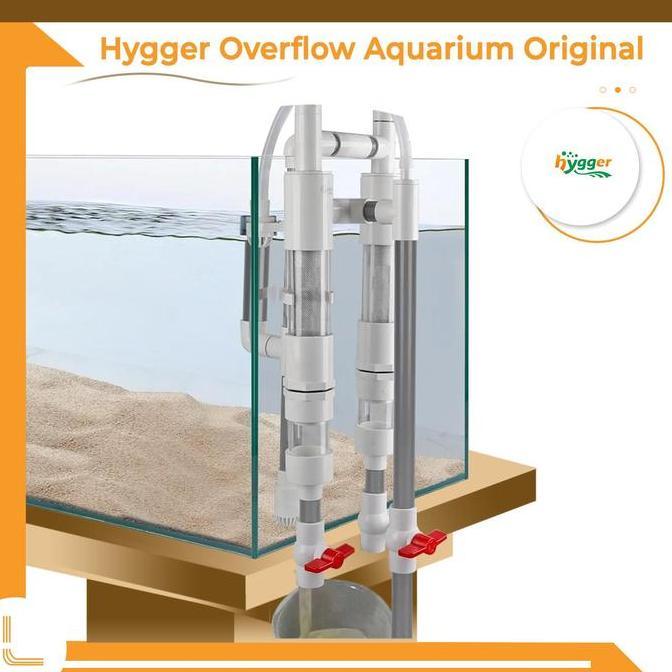 OVERFLOW AQUARIUM ORIGINAL HYGGER / PIPA FILTERASI OVERFLOW / FISH WASTE COLLECTOR HYGGER ORIGINAL D