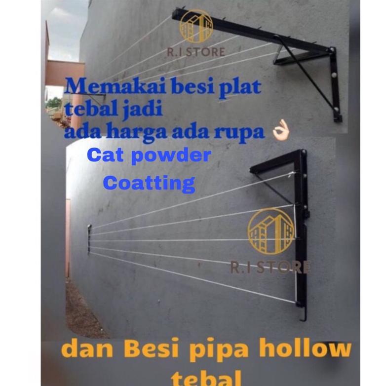 -WF- SEPASANG JEMURAN LIPAT BESI , jemuran lipat besi dan tambang