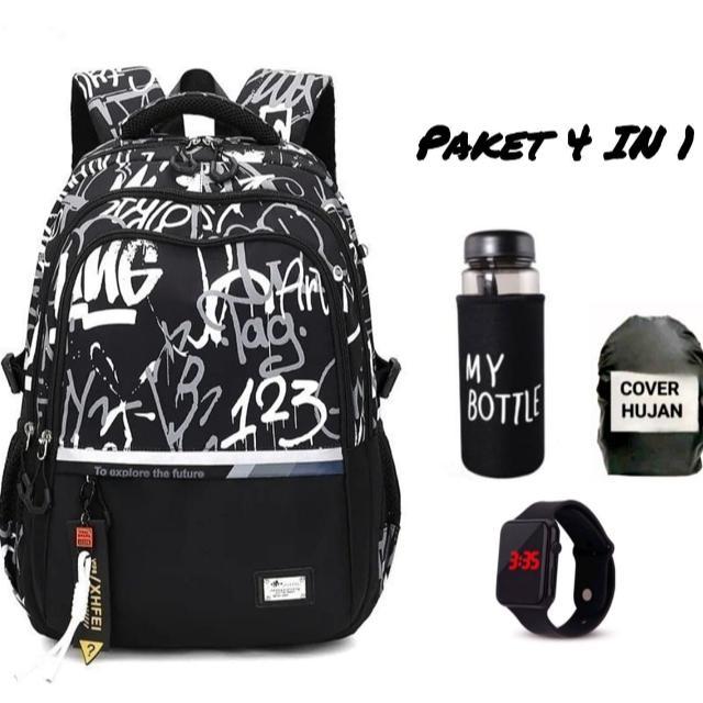 ORIGINAL TAS SEKOLAH PRIA WANITA SD DAN SMP - TAS RANSEL LAKI LAKI MOTIF KEREN KARAKTER MONKEY D LUF