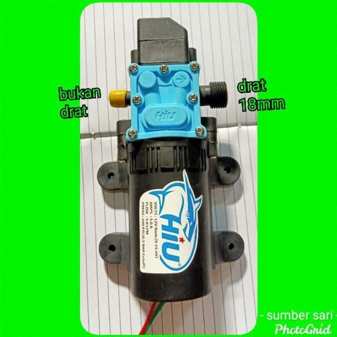 New- pompa air dc 12 volt HIU outputnya drat inputnya soket