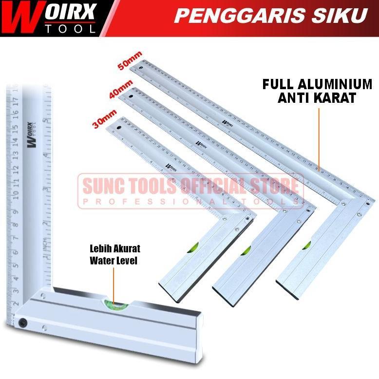 Penggaris Siku Tukang Aluminium Alloy 30cm 40cm 50cm