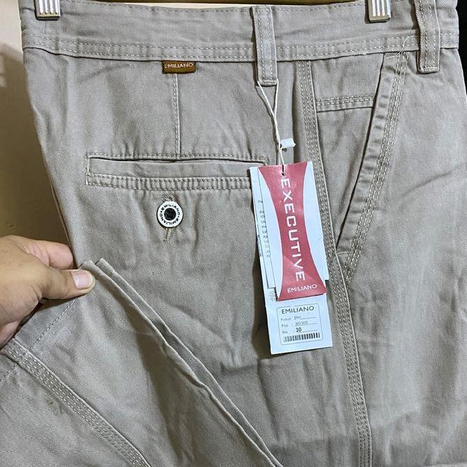 Discount Executive Celana Panjang Pria Slimfit Bahan Katun Kanvas Premium Setara Cardinal Kain Tebal