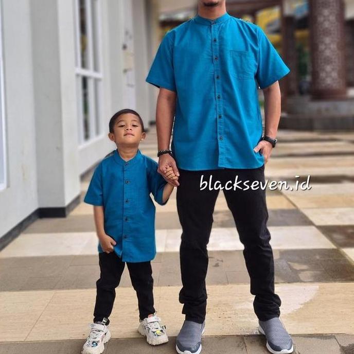 Kurta Kemko Koko Pakistan Cotton Couple Ayah & Anak - Gamis, Baju, Muslim Setelan Dewasa Set    Atas