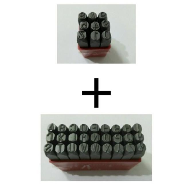 1 Set Alat Ketok Pon Huruf + Angka Nomor ( Angka + Huruf ) 6 mm mili