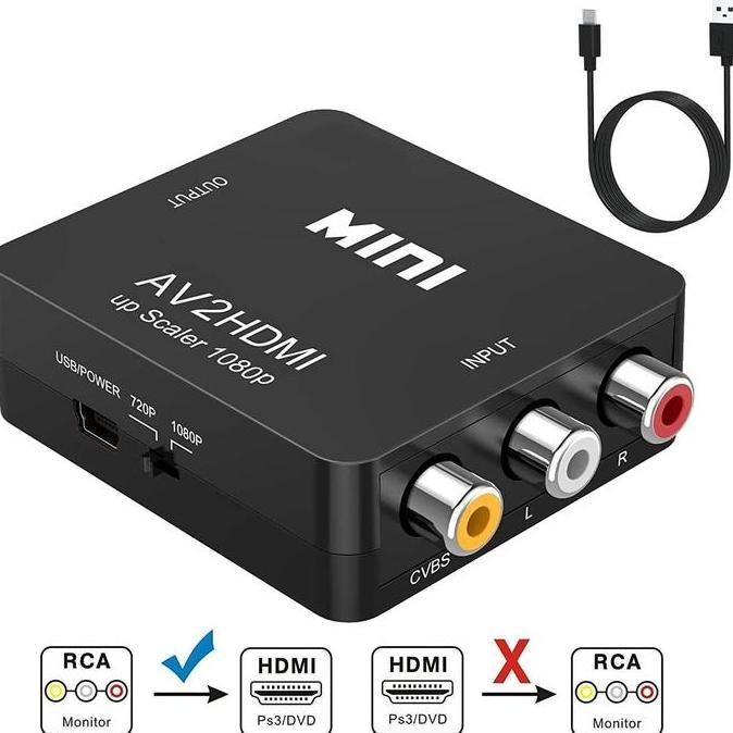 CONVERTER AV TO HDMI / RCA TO HDMI Rca ke Hdtv