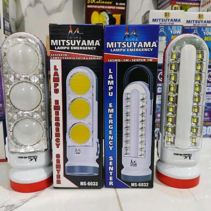 ROSOGENDEM11 - MITSUYAMA LAMPU EMERGENCY/SENTER EMERGENCY MS6032/MS6033 BISA CHARGE ATAU PAKAI BATER
