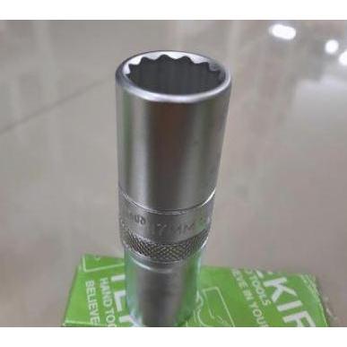 TEKIRO mata kunci shock 17mm sq 1/2" inch Dr 12pt / MATA SOK PANJANG
