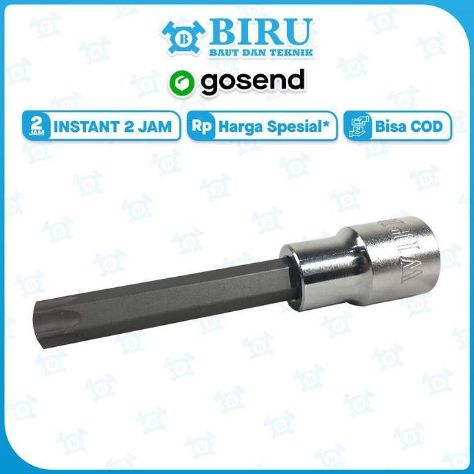 WIPRO Mata Socket Star Bit T55 x DR 1/2" / Kunci L Bintang Panjang