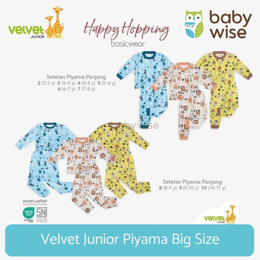 BIG SALE Velvet Junior Piyama Big Size Part 1 - Setelan Anak Piyama Anak