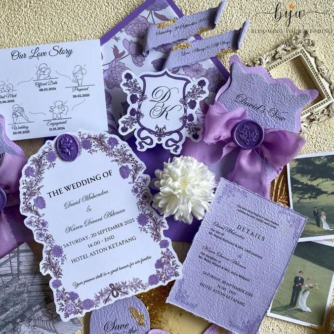 Ready Wedding Keepsake | Wedding Vows | Handmade Undangan Aesthetic (Floral Design) undangan pernika