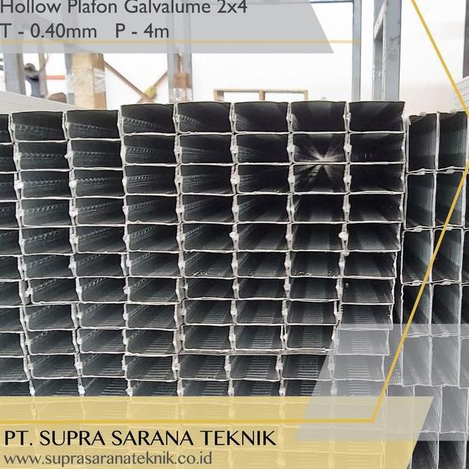 Hollow Plafon 2X4 0.4 mm TCT Galvalum Zincalum SUPRADEK bjls rangka Hollo 0.40 gypsum profil besi ho