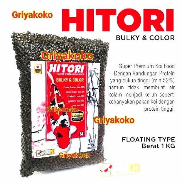 Hitori Bulky&Color size M 1kg/pakan koi hitori Bulky and Color 1kg