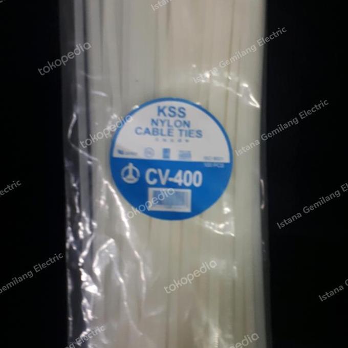KSS CV400 cv-400 kabel ties 40cm x 4,8mm putih murah