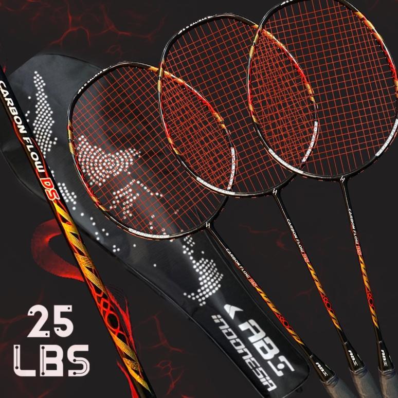 DISKON RAKET BADMINTON CARBON FLOW SERIES TARIKAN MESIN 25 LBS