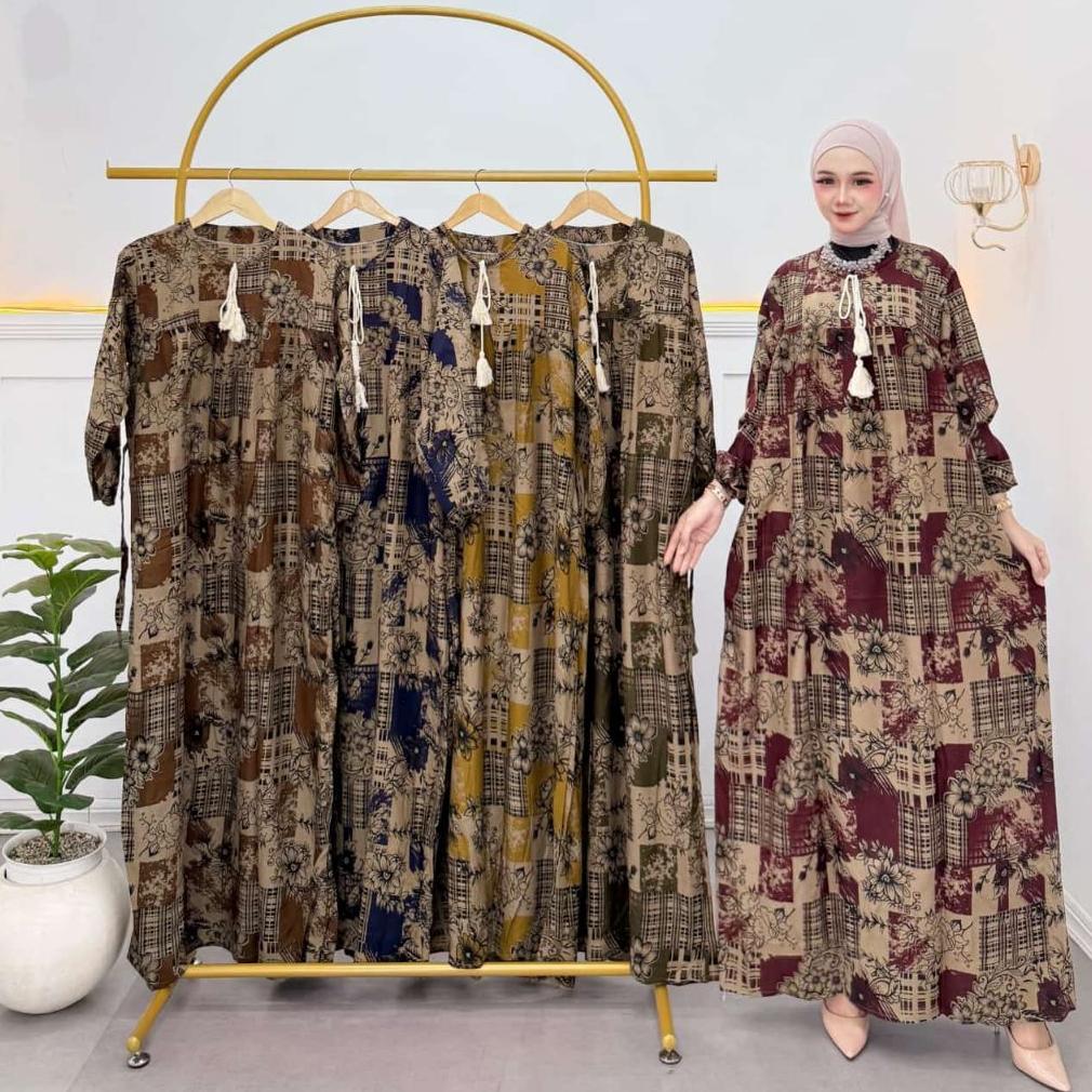 Limited Gamis Laseman Gamis Terbaru Bahan Rayon Premium Gamis Busui Adem Nyaman Dress Muslim Motif B