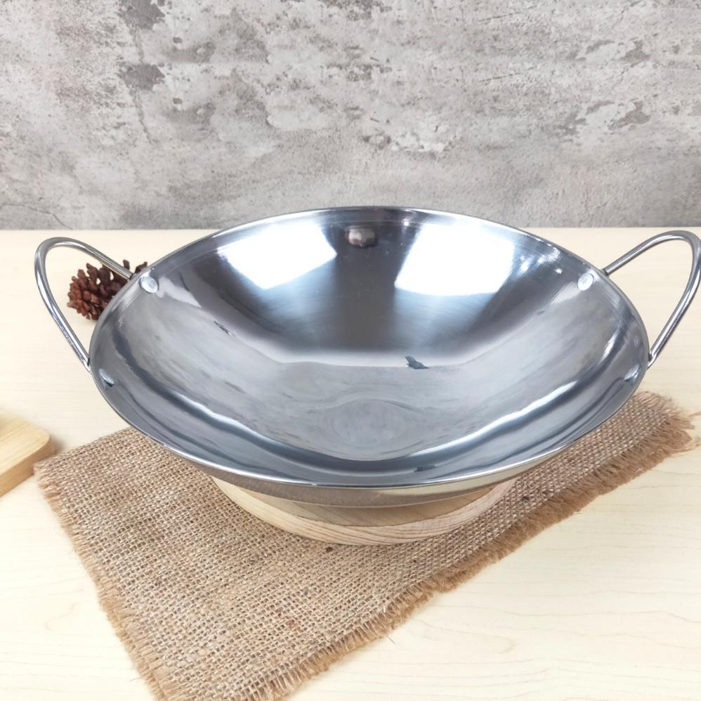 BEST DEALS Wajan Mini Stainless Steel / Kuali Mini Katel Bar Penggorengan Kecil / Kuali Serabi / Kua