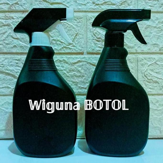 Botol Spray 500 ML Hitam / Botol HDPE 500ml Spray Kispray Hitam