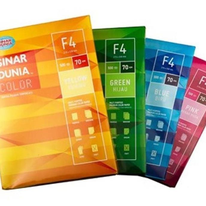 Kertas Hvs Sinar Dunia Warna F4 70gram