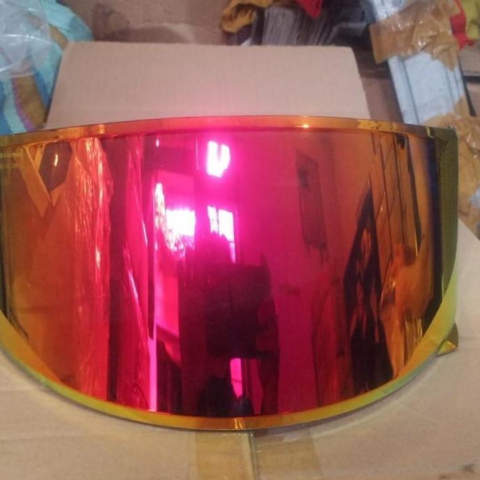 Flat visor NHK Rx9 /iridium silver/iridium gold/ iridium blue / stiker