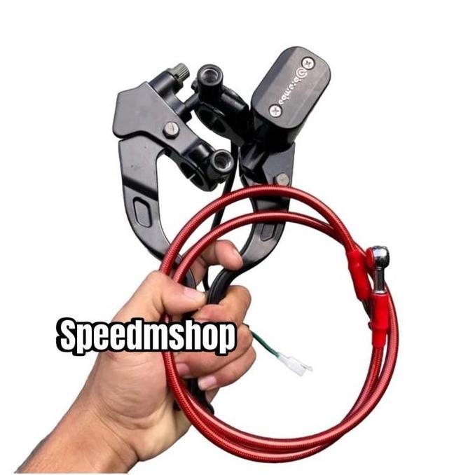 Promo MASTER REM BREMBO SET TABUNG KOTAK PLUS SELANG REM DEPAN PANJANG 90CM UNIVERSAL SEMUA MOTOR VA