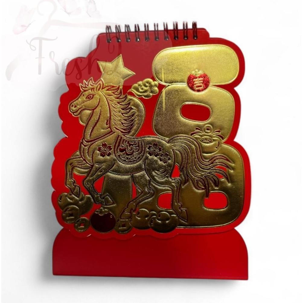 Kalender Meja 2026 Motif SiO Kuda Emas / Kalender Meja