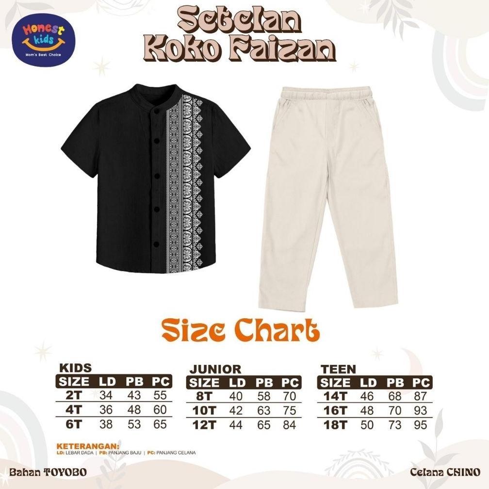 Premium Setelan Koko Anak Faizan Honest Kids