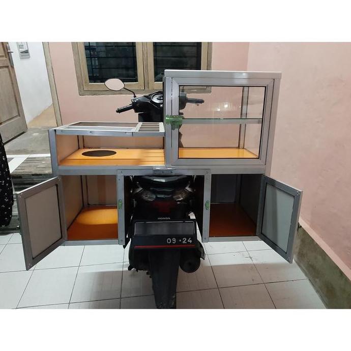 Terlaris Gerobak Motor Jualan Bakso / Etalase Motor Dagang / Etalase Keliling