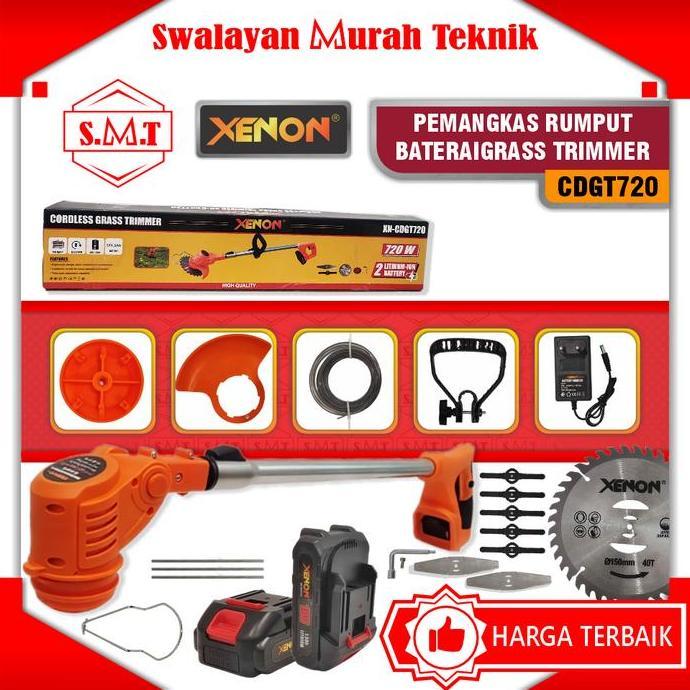 TERMURAH - XENON CDGT720 Alat Potong Rumput Baterai Cordless