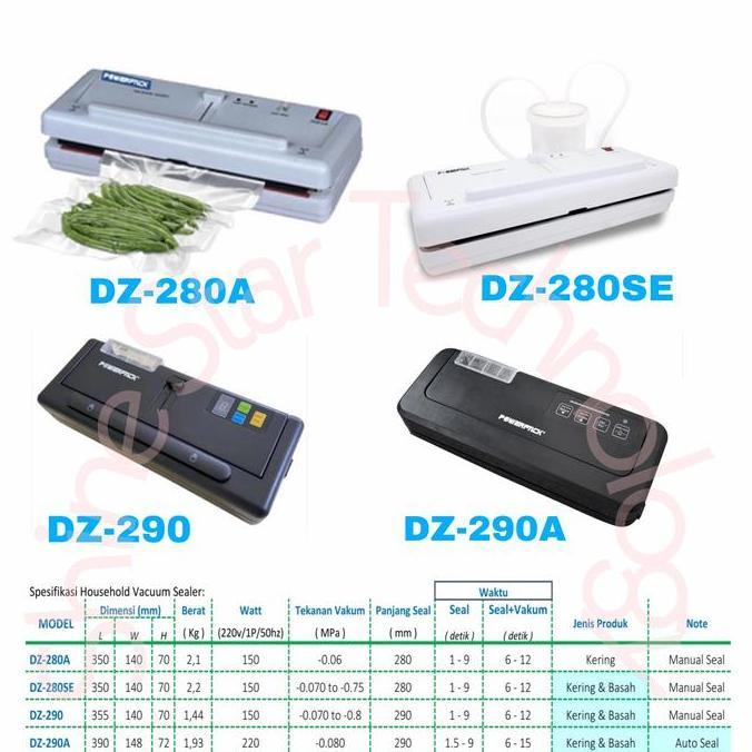HOUSEHOLD VACUUM SEALER POWERPACK DZ-280A DZ-280SE DZ-290 DZ-290A ORIGINAL DAN TERPERCAYA