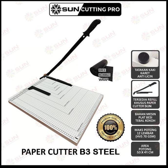 Paper Cutter A3 / A3+ ( Alat Potong /Mesin Pemotong Kertas Hvs, Sticker, Dos, Pvc Id Card, Yellow Bo