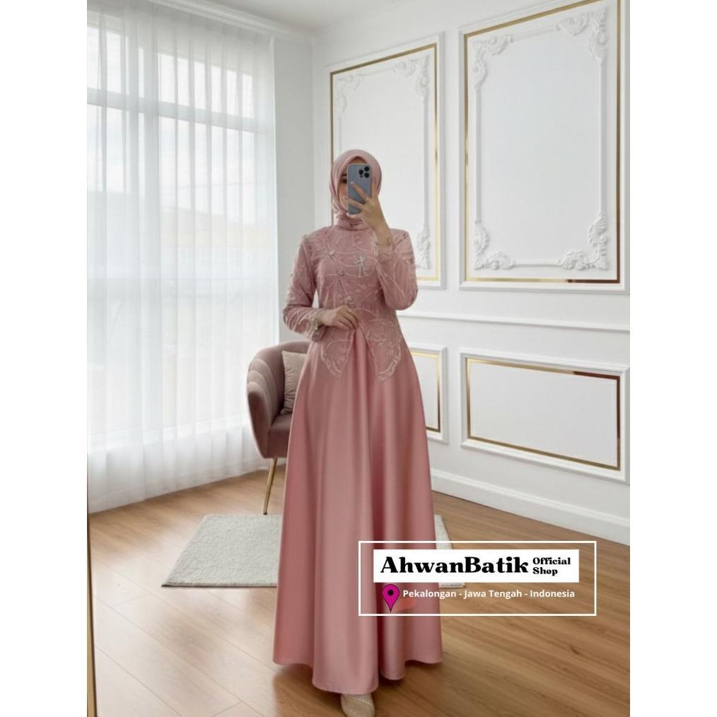 Discount (Ada Jumbo) Dress Sahara Dress Lebaran Terbaru Gamis Lebaran Gamis Kondangan Gamis Hijab Se