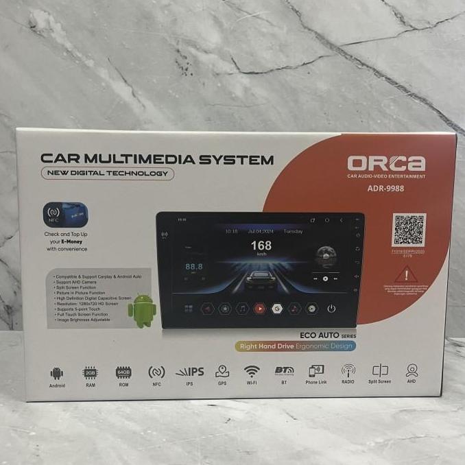BEBAS ONGKIR - Headunit Android Orca 9inch 2/32GB ECOSERIES TV mobil android