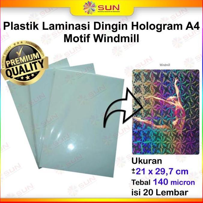 Plastik Laminasi Hologram A4 Pelindung Foto Polaroid Photocard