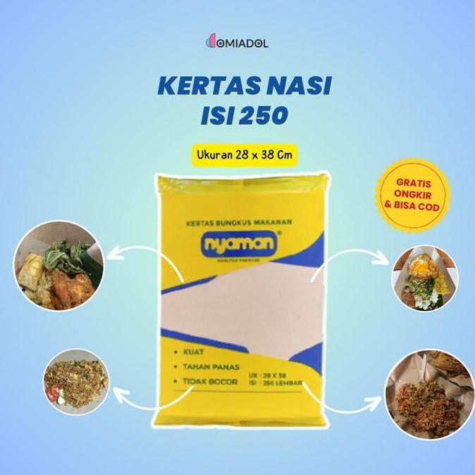 Kertas Nasi Coklat Premium 28x38 Cm - 250 Pcs