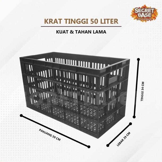 KRAT TINGGI 50 LITER - Krat Rak Piring / Keranjang Pakaian Serbaguna