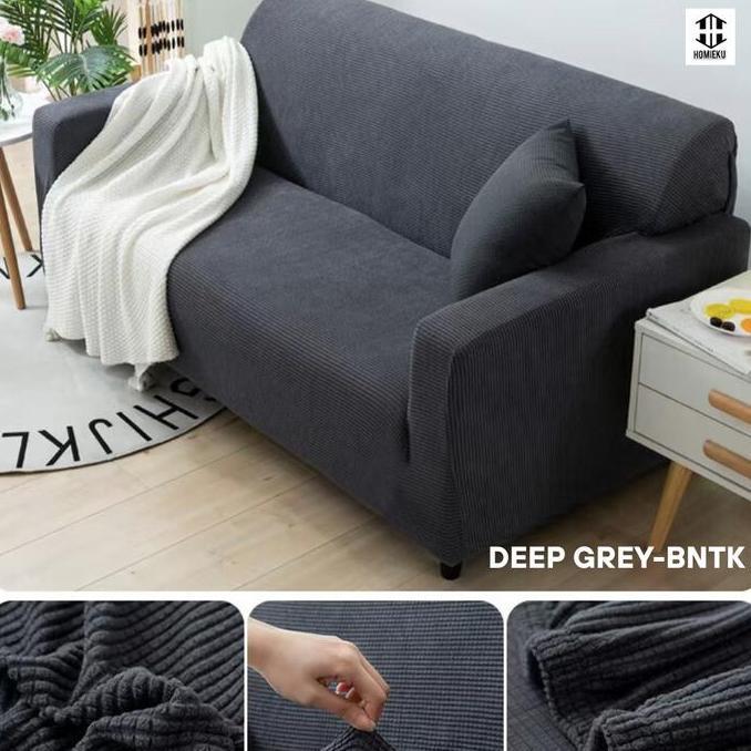 Promo Cover Sofa Elastis 1 Seater Dudukan Minimalis - Sarung Sofa Elastis Diskon