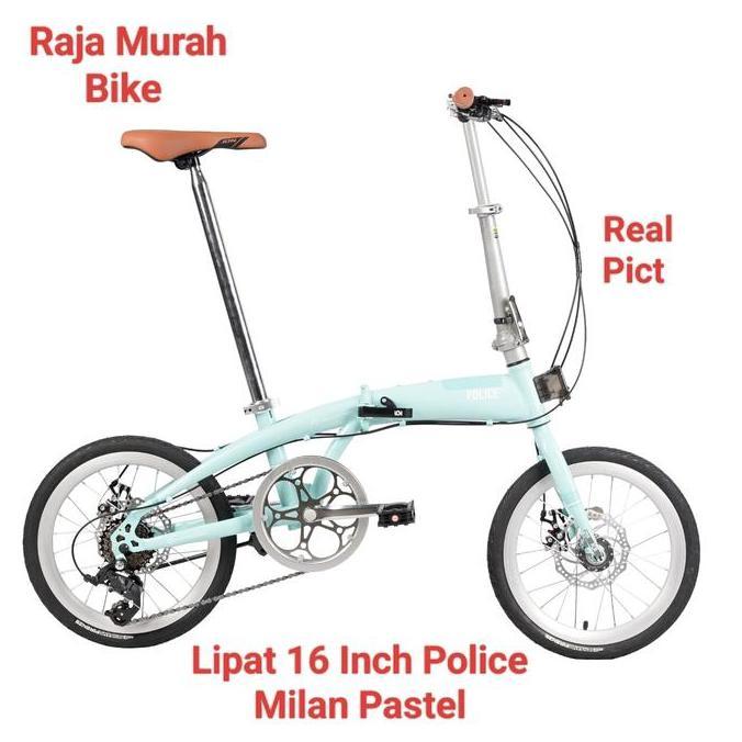 Terlaris Sepeda Lipat Police Milan Pastel 16 Inch Sepeda Lipat 16 Inch Element Police Milan Pastel