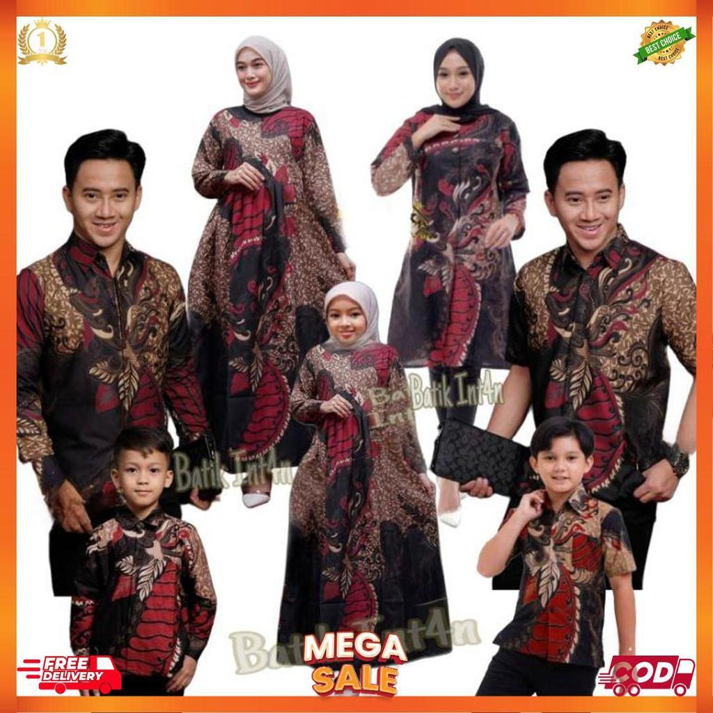 GAMIS BATIK TUNIK BATIK COUPLE KELUARGA AYAH IBU ANAK | SERAGAM BATIK LEBARAN MODERN [J2]