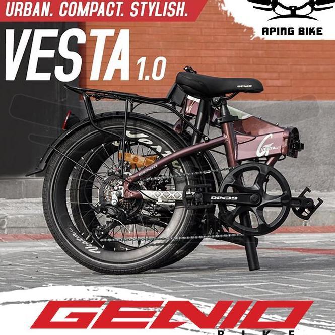 Terlaris Spesial Promo Sepeda Genio Vesta 1.0 20 Sepeda Lipat Dewasa Folding Bike 20 Inch