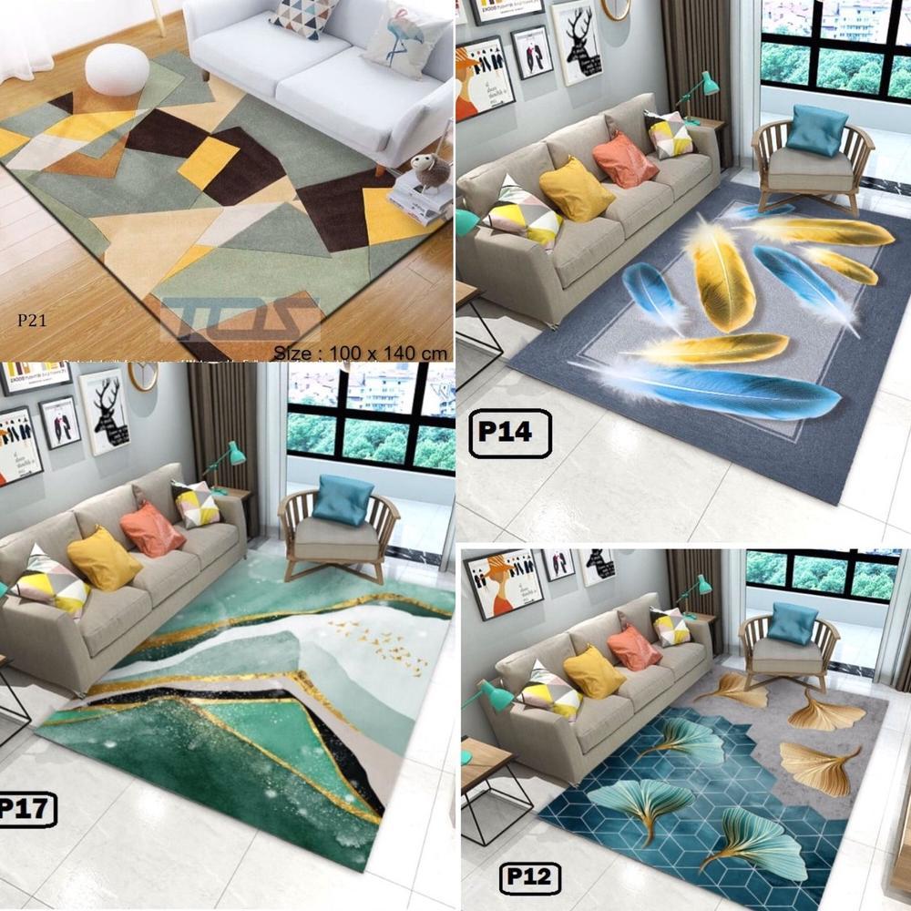 Karpet Lantai Modern 100x140cm /Karpet Rumah European Style Minimalis/Karpet Lantai/Karpet Ruang Tam