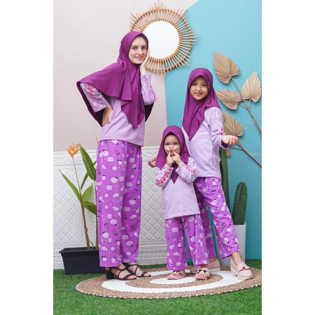 Baju Setelan Kaos Kulot Anak Remaja Dewasa Perempuan Muslim Islami
