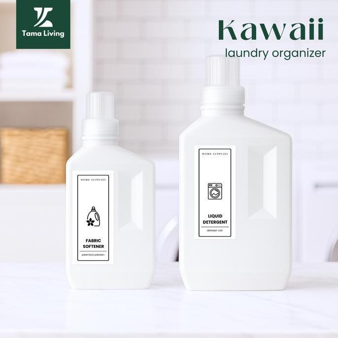 VIRALL TAMA LIVING KAWAII BOTOL REFILL DETERJEN LAUNDRY ORGANIZER BOTOL SABUN LAUNDRY BOTOL REFILL S