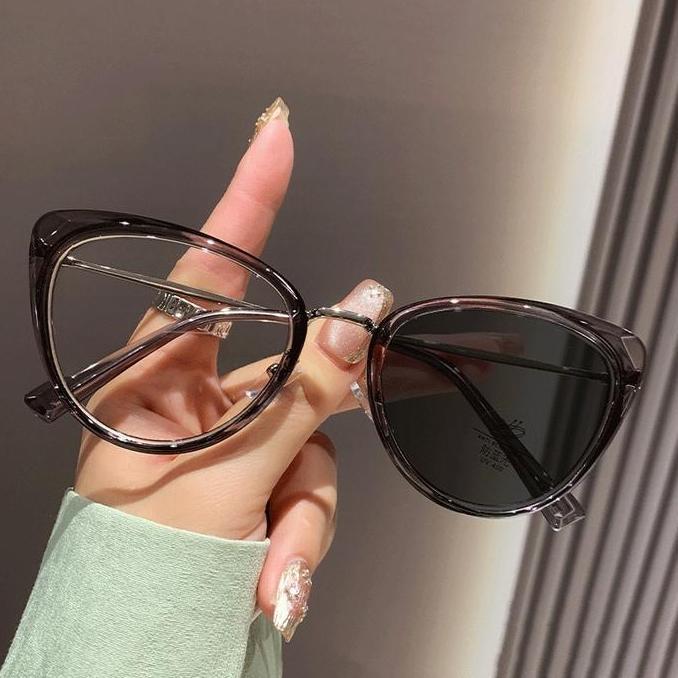 WAITEKNO Kacamata Photocromic Anti Radiasi Bingkai Cat Eye Wanita