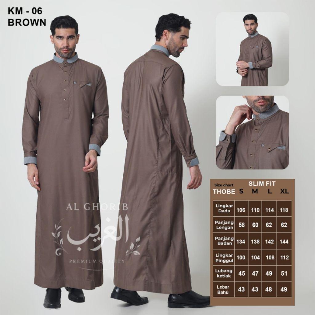 Alghorib Km 06 Gamis Pria Thobe Jubah Premium Slim Fit
