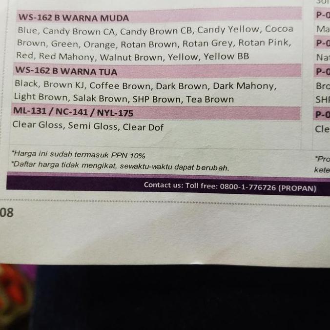 IMPRA WOOD STAIN WS-162 B WARNA