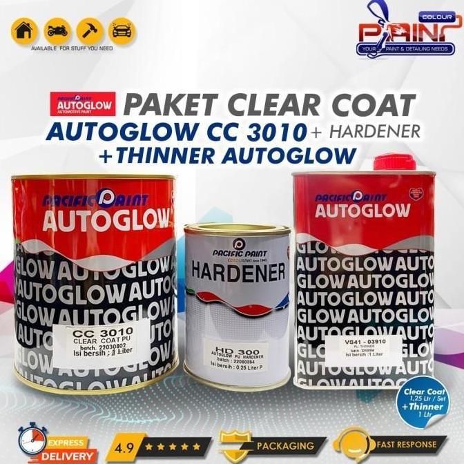 Paket Clear Coat Autoglow 3010 + Thinner Autoglow PU