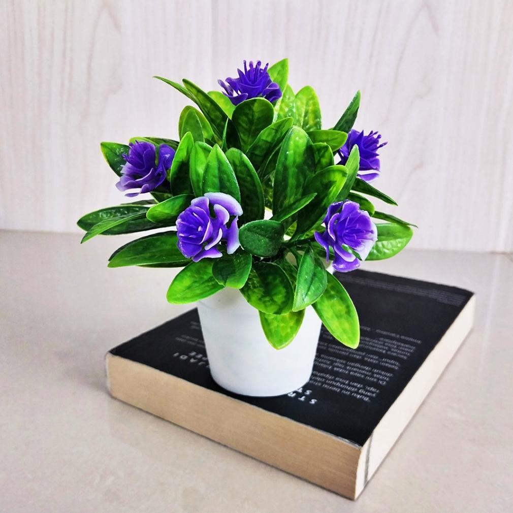 BESTPROMO BUNGA HIAS MINI POT DEKORASI RUMAH ARTIFICIAL FLOWERS BUNGA KECIL HIASAN MEJA PLASTIK PALS