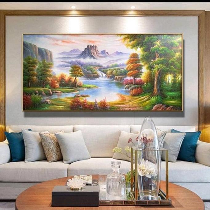 Terlaris Lukisan Pemandangan Lukisan Dinding Ruang Tamu Besar