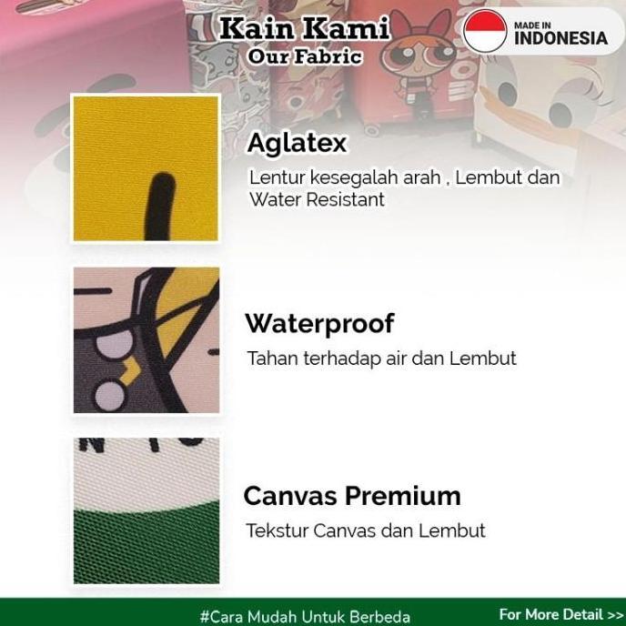 BUBBLES THE POWEUFF GIRLS - SARUNG KOPER LUGGAGE COVER PELINDUNG HITAM UKURAN M 55CM X 73CM PEREKAT 