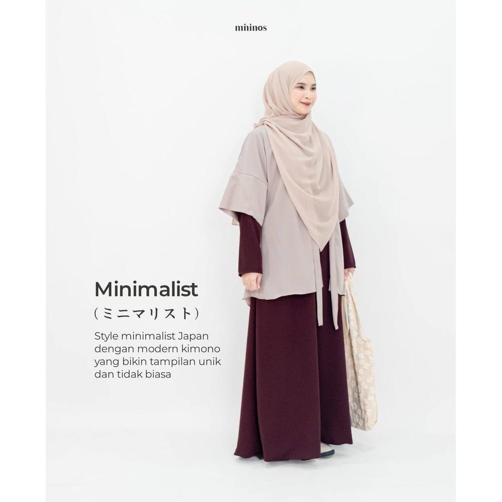 PROMO MININOS YUKI SET KIMONO | SETELAN GAMIS OUTER JAPAN STYLE TERBARU